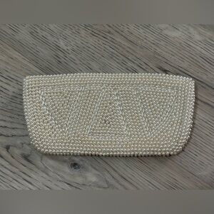 NEW Vintage Beaded Pearl Clutch Purse 1950s Made in Japan